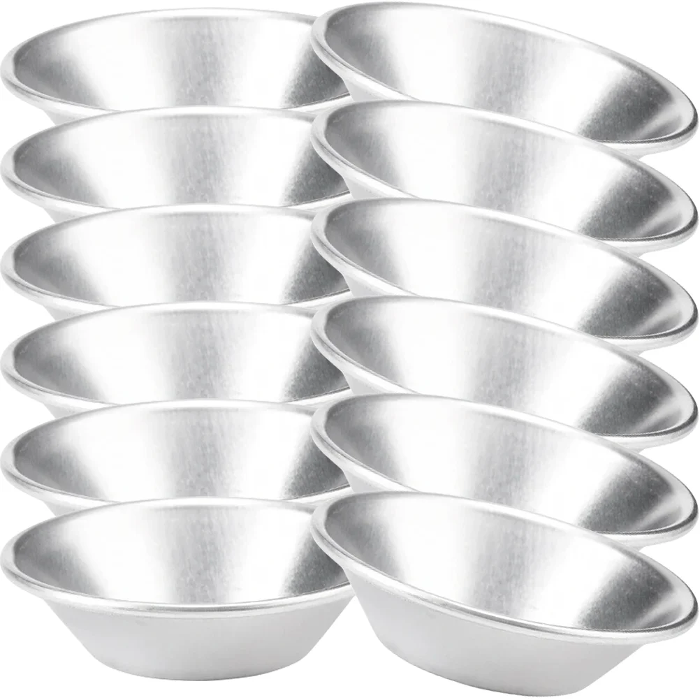 12 Pcs Cupcake Molds for Baking Egg Tart Pan Convenient Pudding Silver Accessory