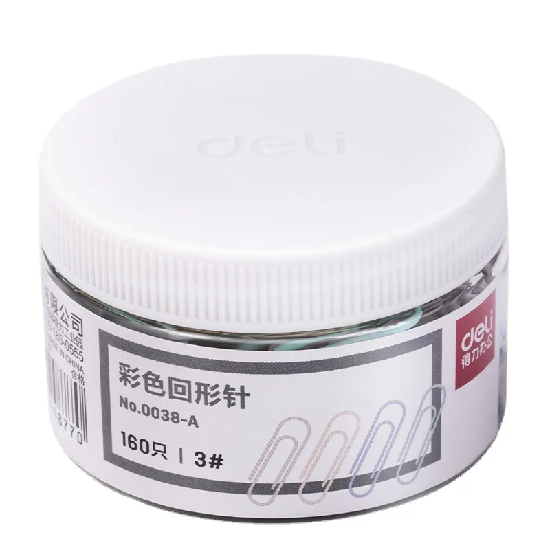 160PCS Macaron Color 29mm Mini Bookmark Bookmark Metal Paper Clips Binder Clip Office Accessories