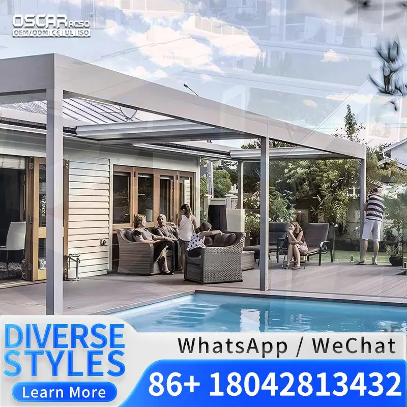 3X3m 3x4m 3x5m 4x4m 5x3m 6x4m Aluminum Outdoor  and Gazebos Bioclimatica Louvered Structures for Garden Patio Backyard Pergola
