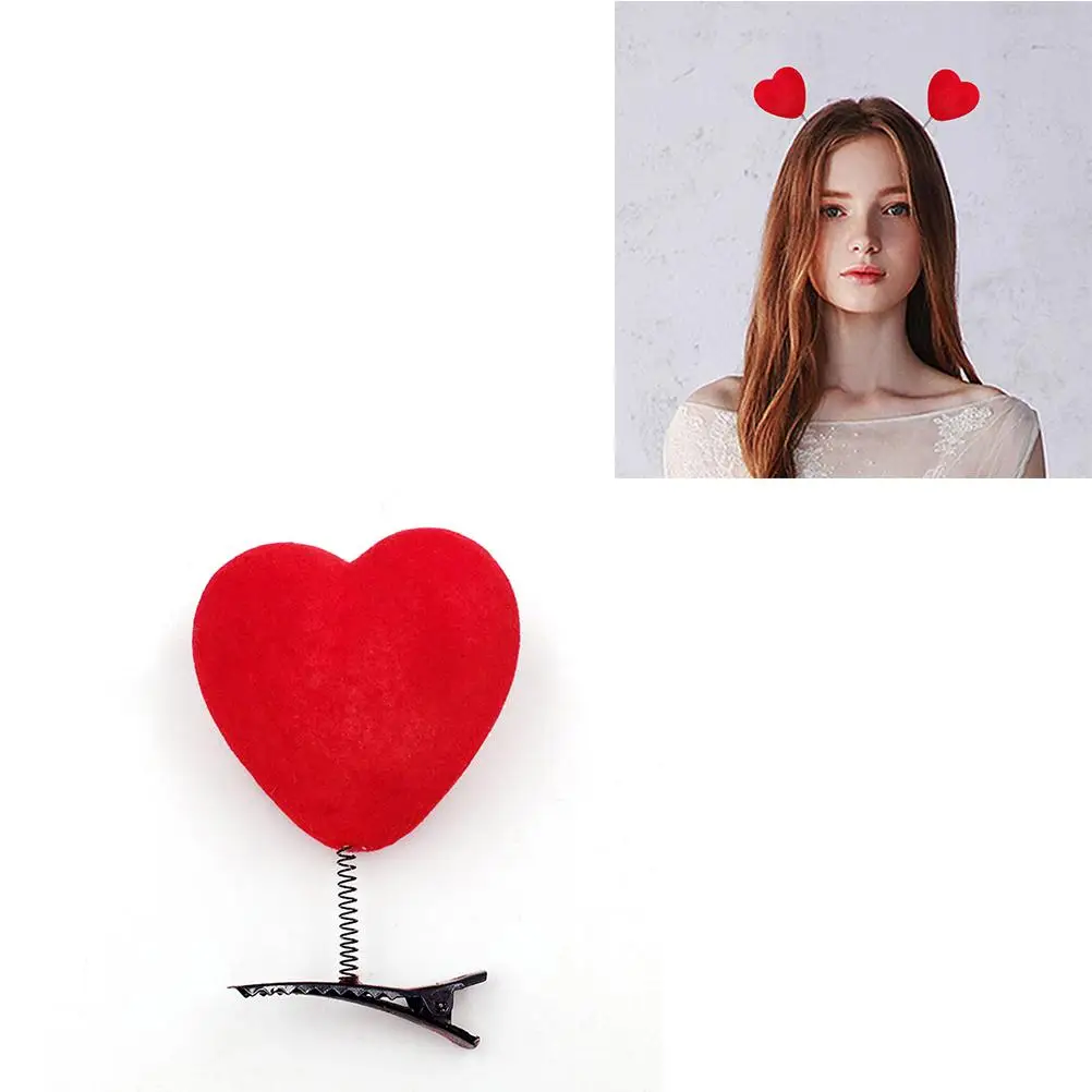 

20 Pcs Beautiful Hair Accessories Festival Headwear Heart-shaped Attractive Barrettes Unique Clips