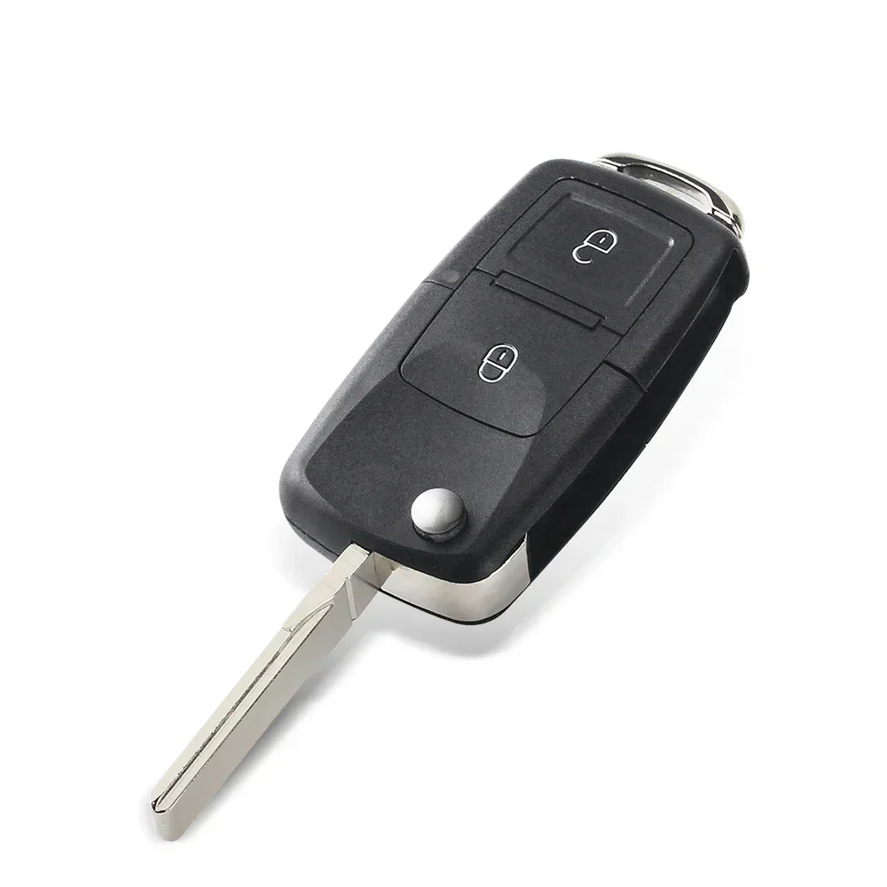 KEYYOU Nowy kluczyk do Volkswagena Vw Jetta Golf Passat Beetle Skoda Seat Polo B5 Zdalny kluczyk samochodowy Składane etui na kluczyk