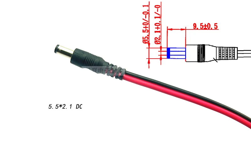 1PC XT60 XT30 wtykowe złącze męskie do męskiego DC5.5 * 2.1 DC5521 adapter kablowy zasilania 1.3 metr do okularów FPV Skyzone Fatshark