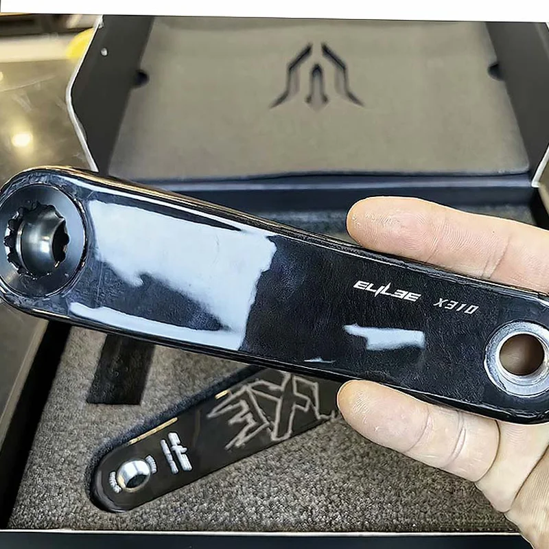 ELILEE XXE X310 Carbon Road Bike Crankset 24mm Titanium Axle Ultra Light Crank Arms X-Novanta Spider Power Meter