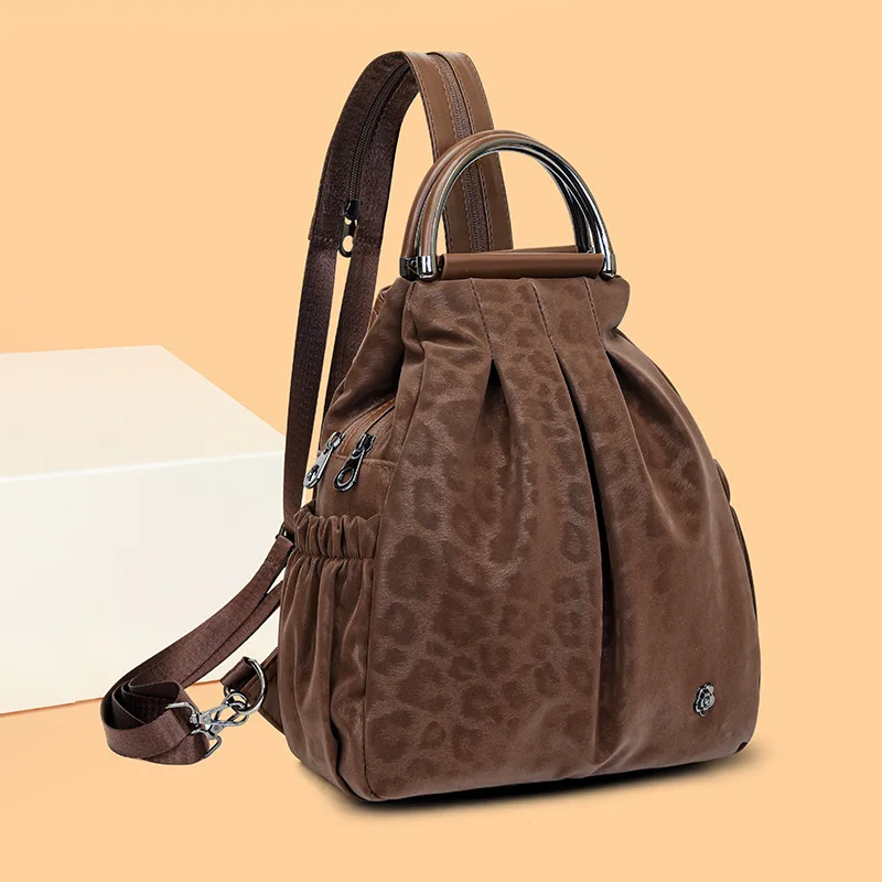 2025 New Multi-Purpose Single Shoulder Crossbody Backpack Luxury Texture Fashion Retro Trend Women's Backpack Casual Use