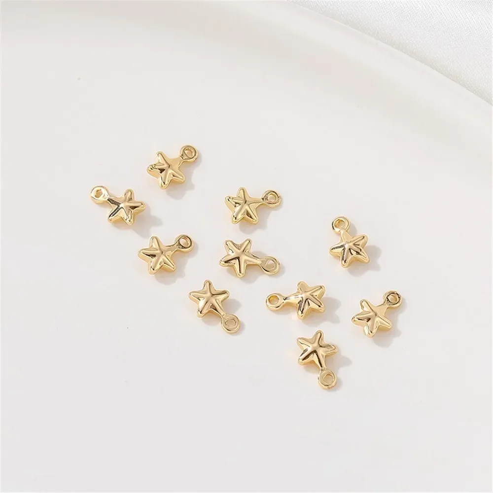 14K vergulde vijfpuntige ster hanger staart ketting verlengketting handgemaakte diy armband ketting sieraden materiaal accessoires