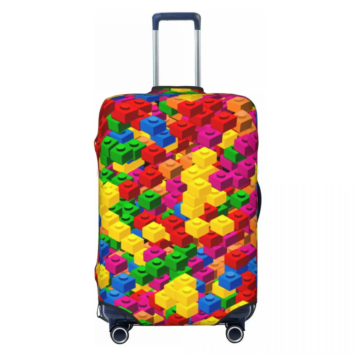 Scattered Building Blocks Pattern Suitcase Cover Washable Luggage Protective Covers for 18-32 inch