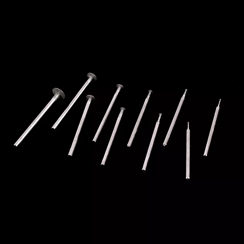 Grinding Bit Accessory Ultra-Thin T Head Shank Diamond Mounted Point Stone Jade Carve Polish Engrave Tool 10PCS