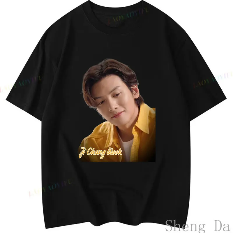 New Style Playera Ji Chang Wook Y2K Clothes Hot Sale Men Women T Shirt South Korea Asian Actor K Pop Fashion Graphic Tee