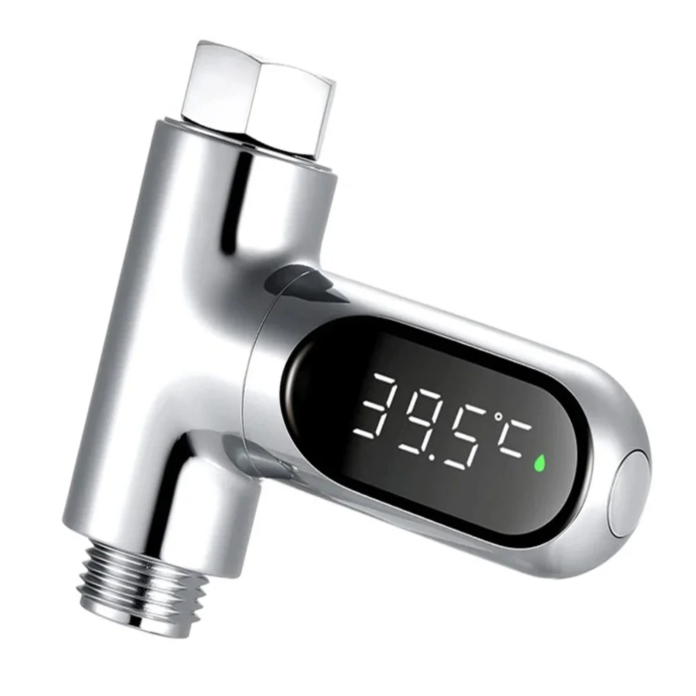 Shower Thermometer, Led Digital Display Shower Water Thermometer, 0~100℃ Baby Bath Water Thermometer With 360° Rotating Screen