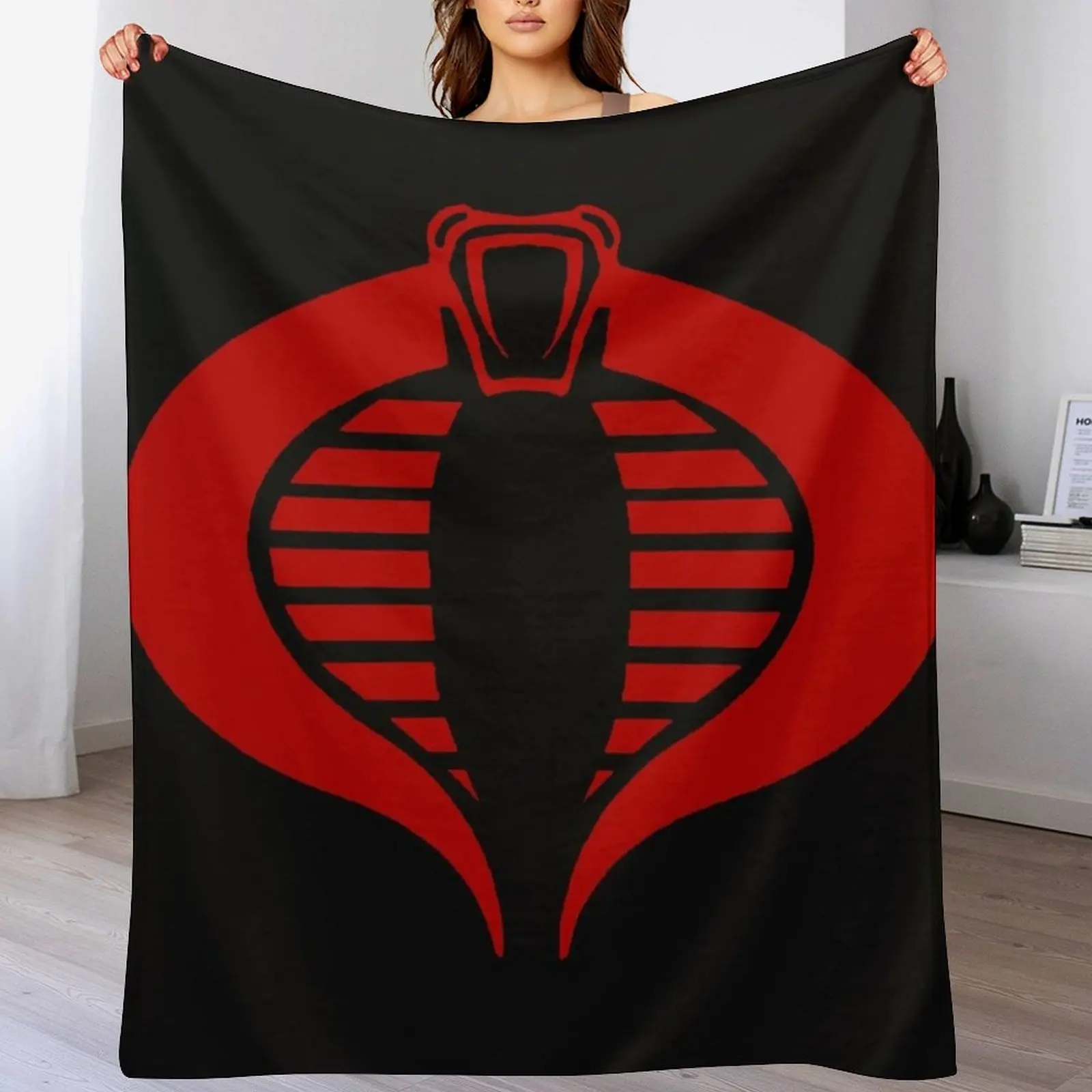 Gi Joe Cobra Enemy Logo Throw Blanket Soft Warm Blanket Gift for Grandparents