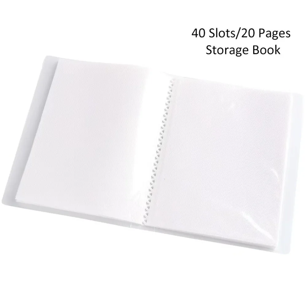 Solid Transparent Sticker Storage Book Blank Page Design Large Capacity Nail Art Piece Storage Book Empty Album 40/80 Slots