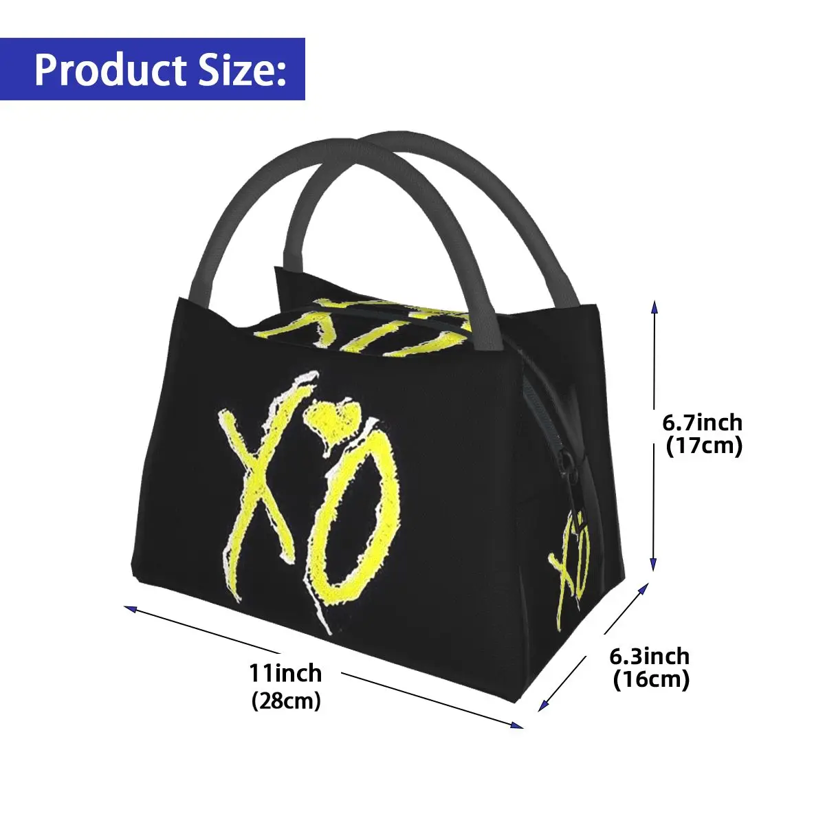 Rapper The Weeknd Blinding Lights Dawn FM Insulated Lunch Bag School Picnic Storage Food Boxes Portable Cooler Thermal Lunch Box