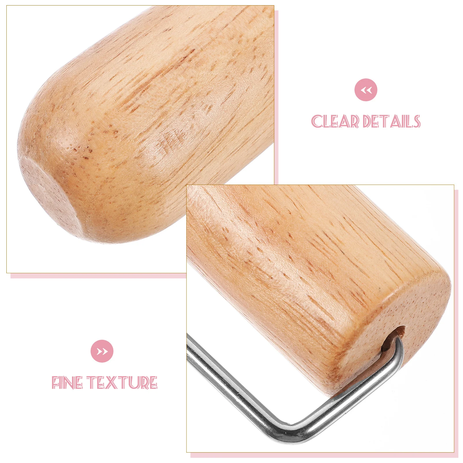 

Wooden Handle Rolling Pin M Size Fine Workmanship Easy Grip for Baking Pizza Pastry Dough Roller Kitchen Cooking Tool