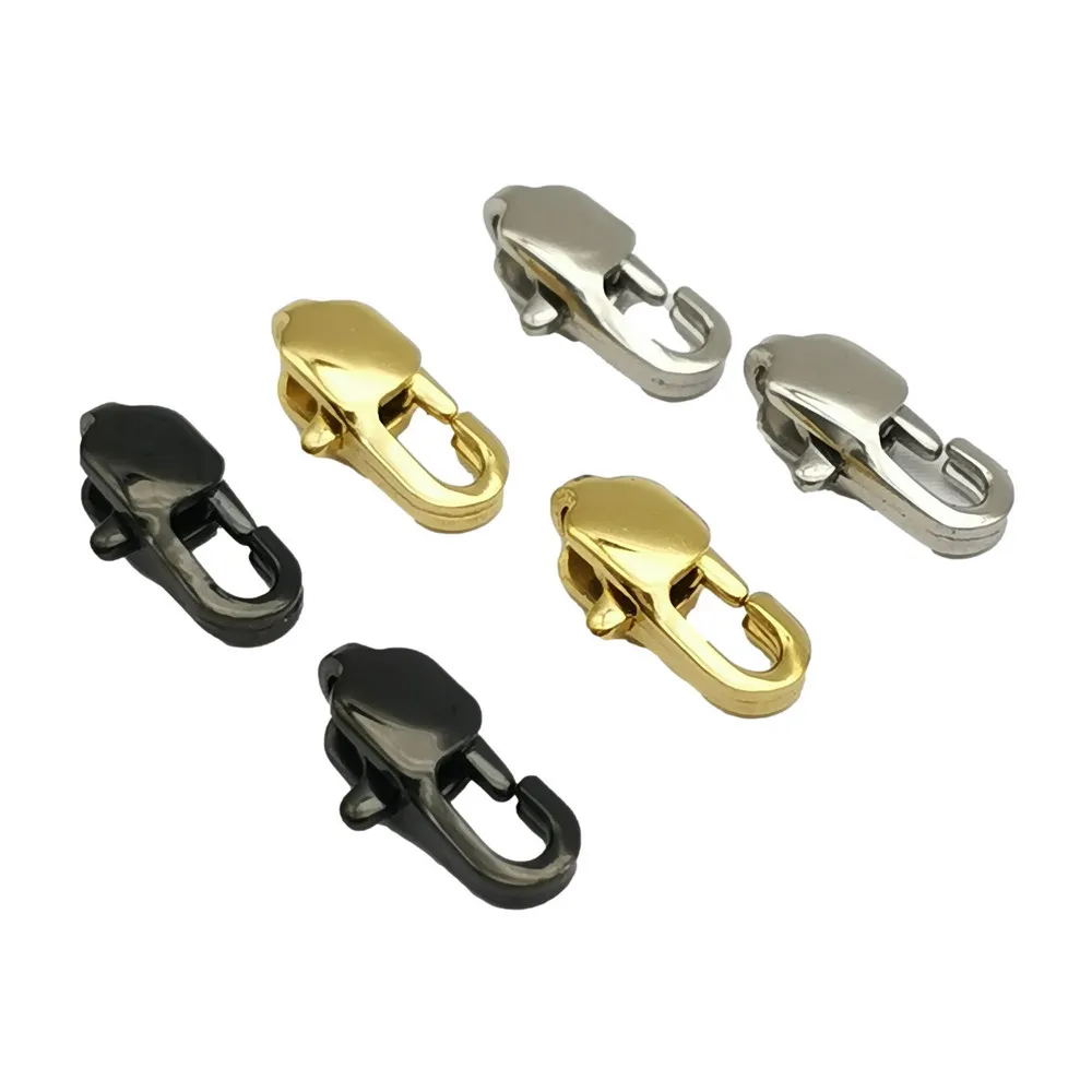 ShapesbyX 10 Pieces 13mm/11mm CB Lobsters Stainless Steel 316L Gold /Black for Jewelry Making Bracelet Necklace Lobster