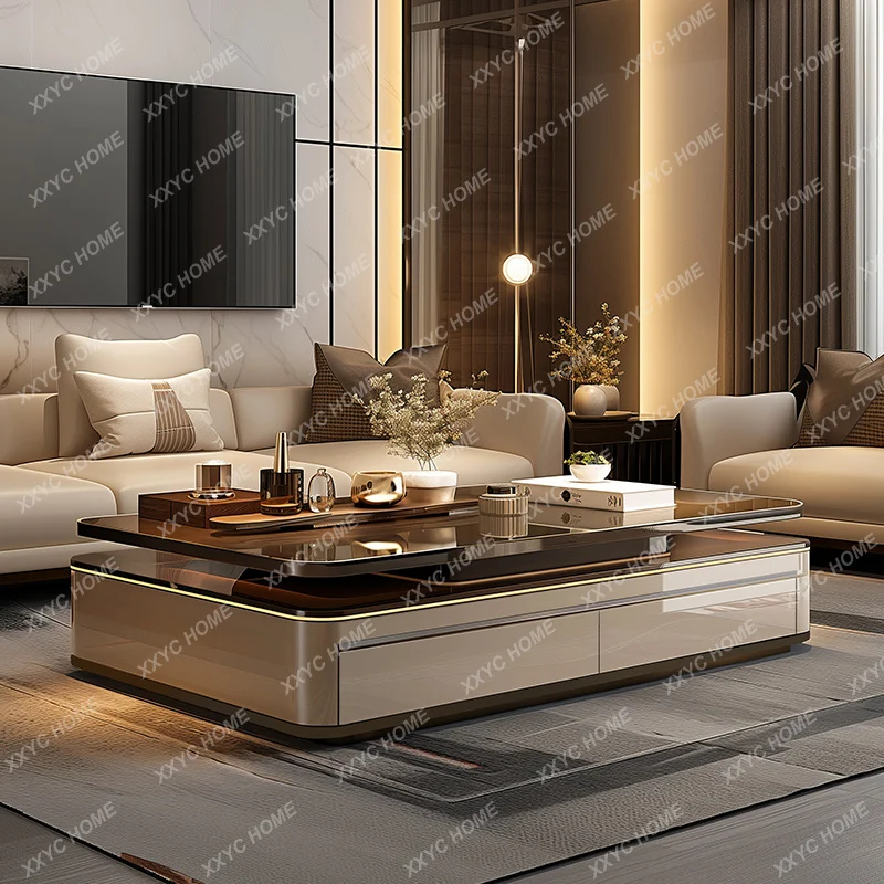 Chinese Style Large Size Coffee Table Aesthetic Trendy Interior Modern Salon Side Table Living Room Meubles Unique Furniture