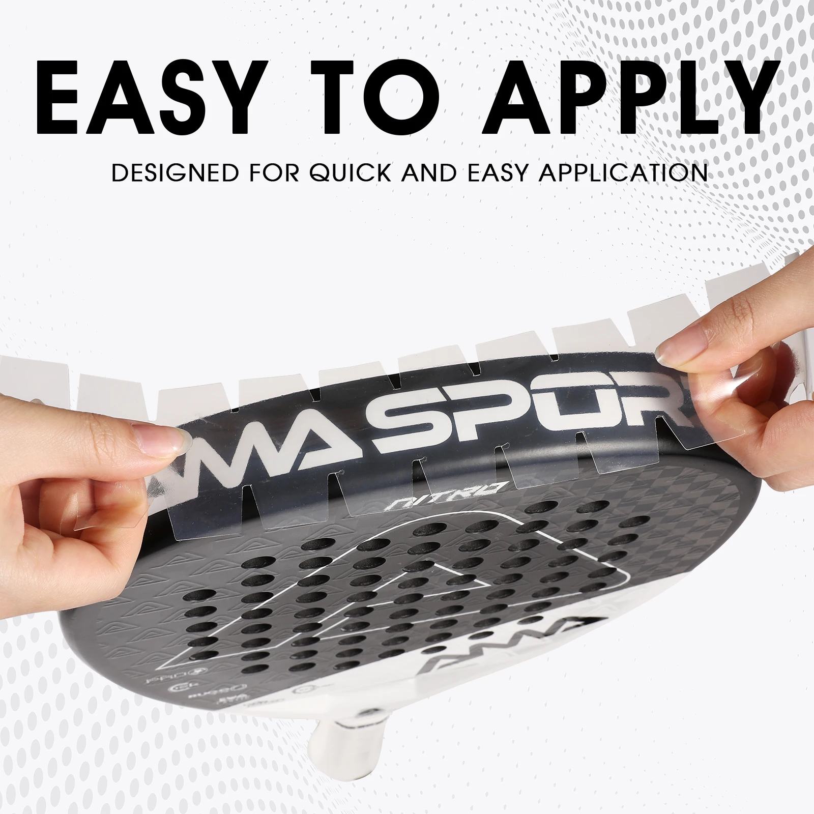 AMASPORT Transparent Padel Racket Protector Pack of 3/5,PU Lightweight Frame Tape Edge Protector Durable Padel Accesories - Image 3