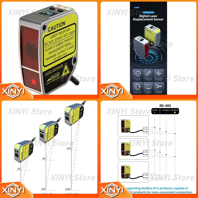 for FUWEI FSD11-30-AA Analog 4-20mA OLED Digital Display High Accuracy 0.01mm Displacement Sensor