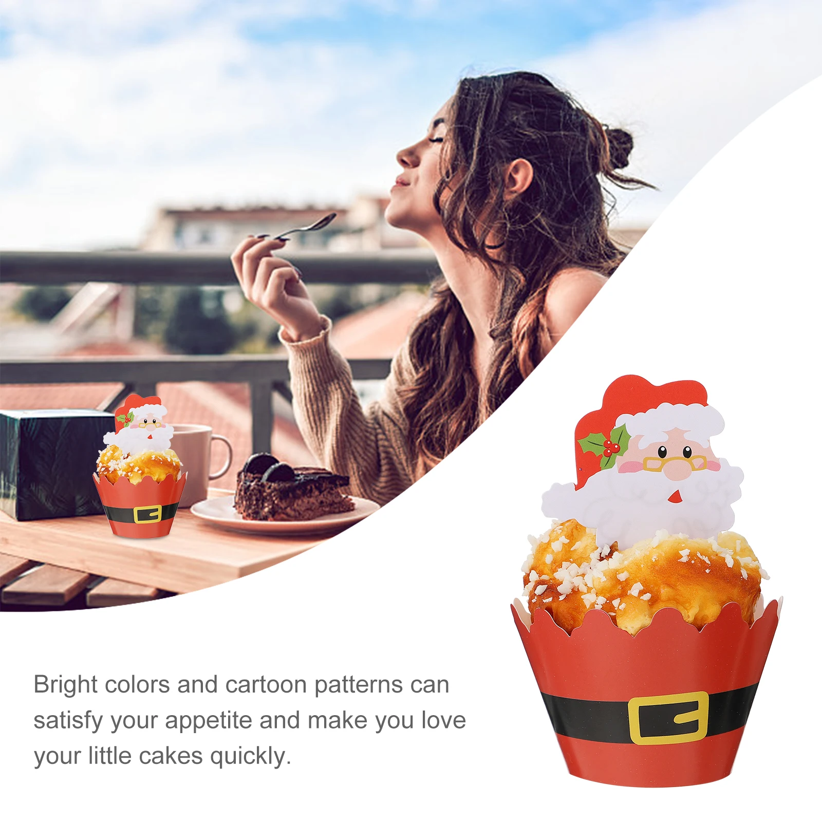 

24 Sets Cake Surrounding Cards Decorations Muffin Wrapper Supplies Adornment Accessories Topper Paper Cupcake Ornament
