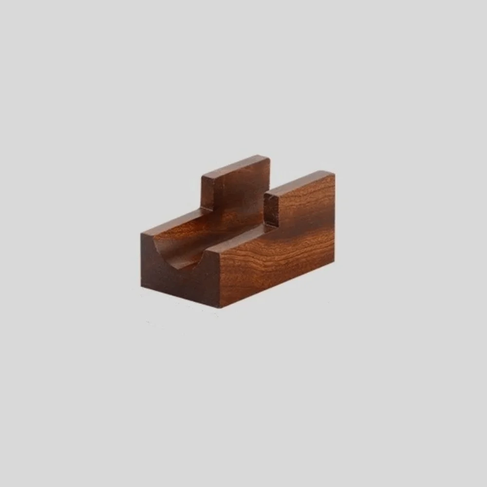 U-shaped Walnut Sushi Rack Thickened Japanese Style Urchin Holder Smooth Texture Sushi Boat Sushi Wooden Tray Food Display