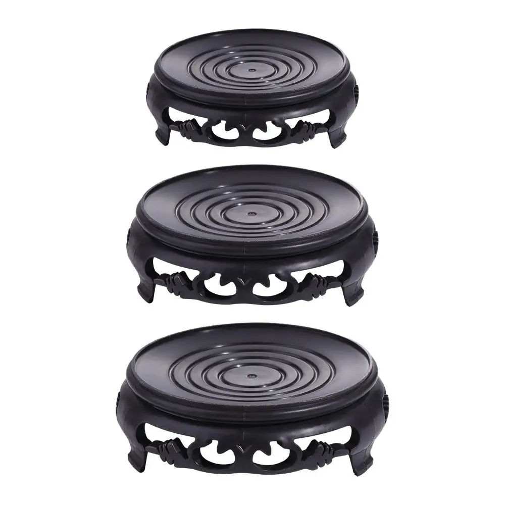 Creative Antique Flowerpot Base Bracket Plastic Pad Flower Tray Bracket Circular Bonsai Tray Decoration Base