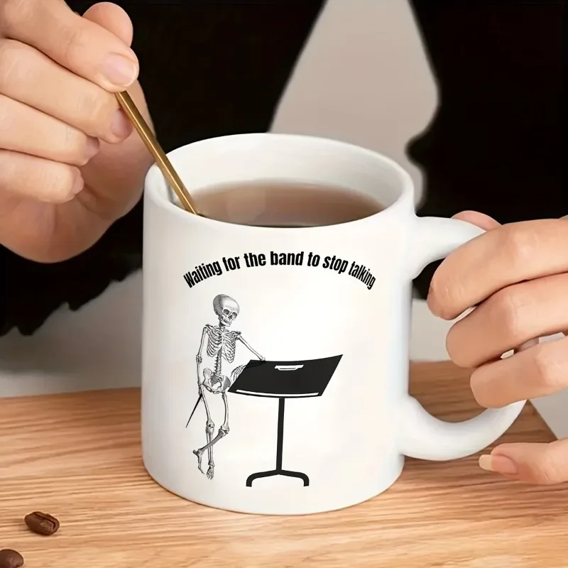 Waiting For The Band To Stop Talking Funny Coffee Mug For Hot Or Cold Drinks Office Desk Decor Perfect Gift For Party Mugs Home