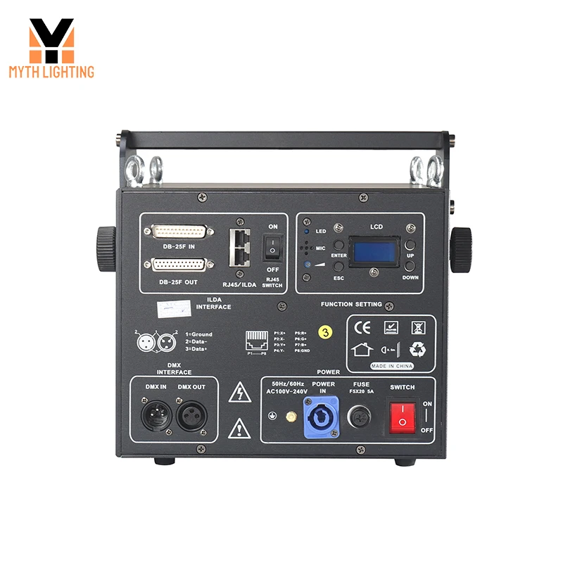 RGB Laser Light ILDA Animation Beam Scanner DMX Control Stage Projector for DJ Disco Wedding Parties Bar Club Dance Effect Show