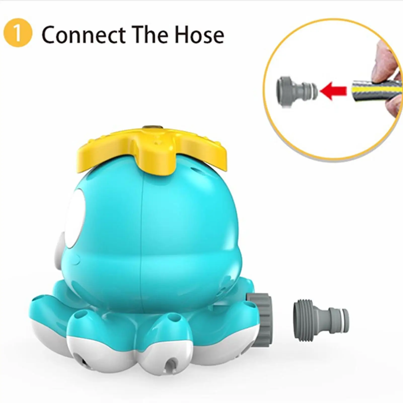 Arroseur d'eau pour enfants, arroseur d'arrière-cour en forme de poulpe avec 8 Tubes oscillants, pulvérisateur d'eau d'extérieur, jouet de jardin pour garçons de 3 ans