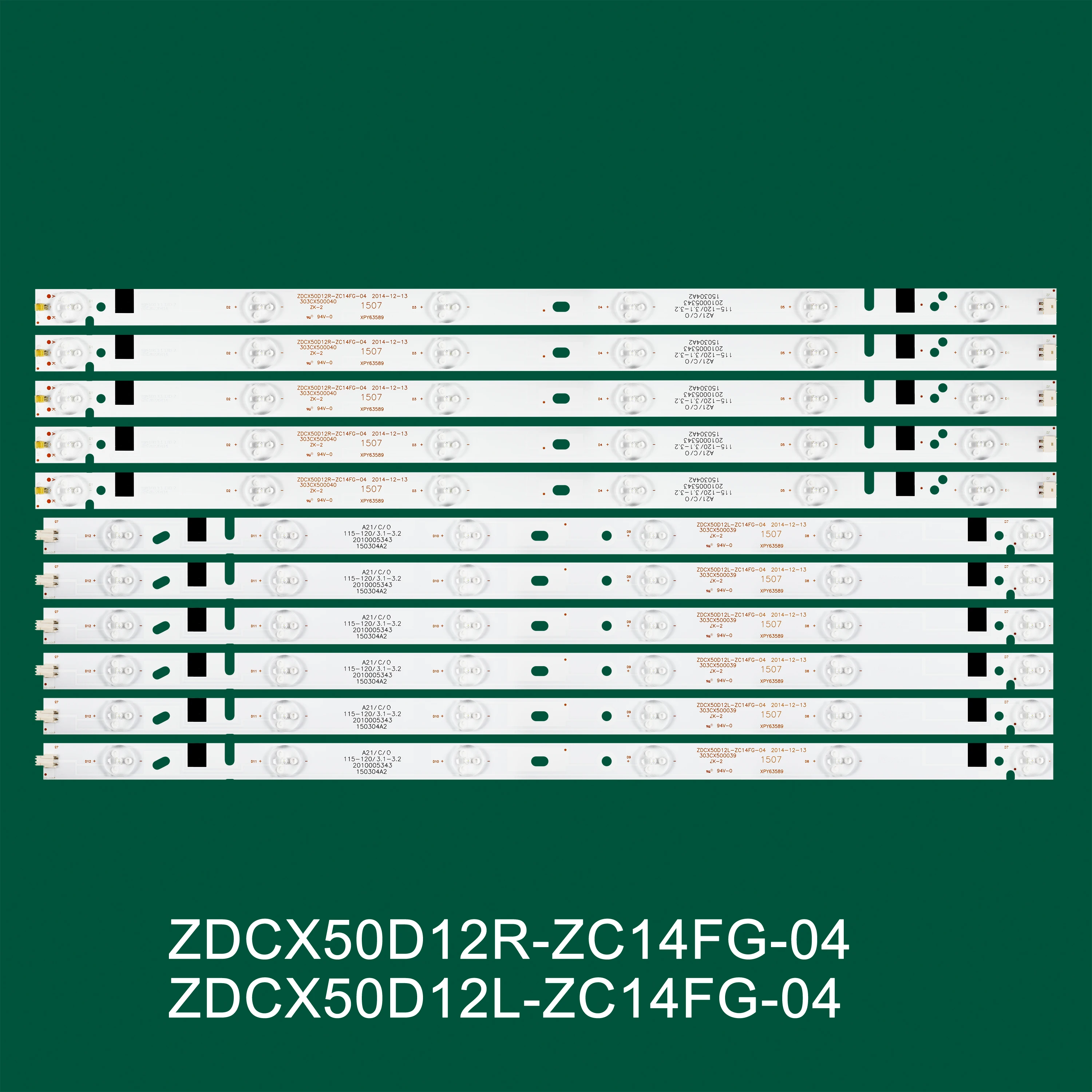 Strip lampu latar LED untuk JVC LT-50EM75 CXD500512000-X3-L CXD500512000-X3-R ZDCX50D12L-ZC14FG-03 ZDCX50D12R-ZC14FG-03