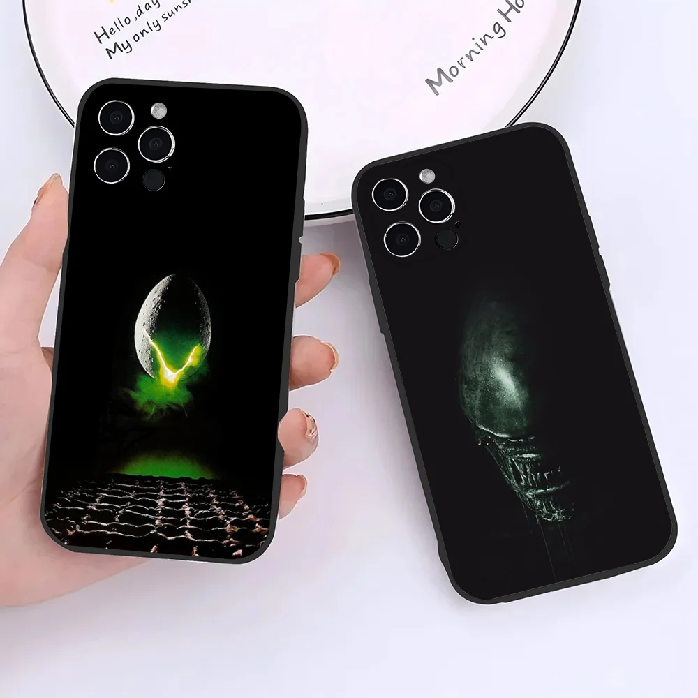 Movie A- Alien Xenomorph Phone Case Silicone Soft For IPhone 16 15 14 13 12 11 Plus Pro Max Plus