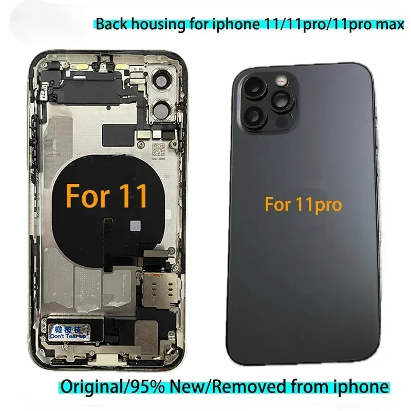 

Оригинальная задняя крышка для корпуса iPhone 11/11pro Max, полная сборка, замена с лотком/держателем SIM-карты