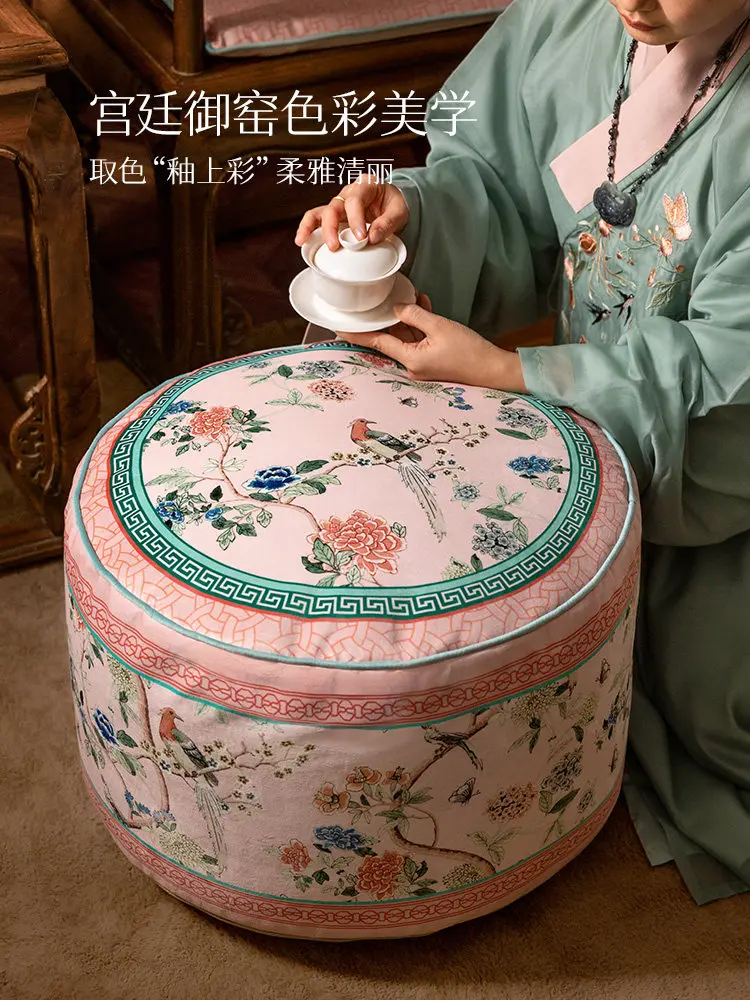 

New Chinese style, living room, carpet, reading on the ground, pier, balcony, tatami futon