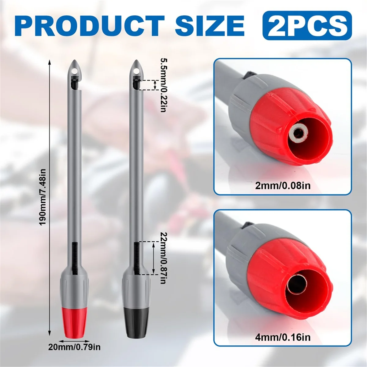 A56XQ 4pcs ลวดเจาะ Probe Kit,7.48x0.79 นิ้วสําหรับ TP81 มัลติมิเตอร์แรงดันไฟฟ้าโวลต์มิเตอร์เครื่องวัดอุณหภูมิการทดสอบ (2 มม.,4 มม.)