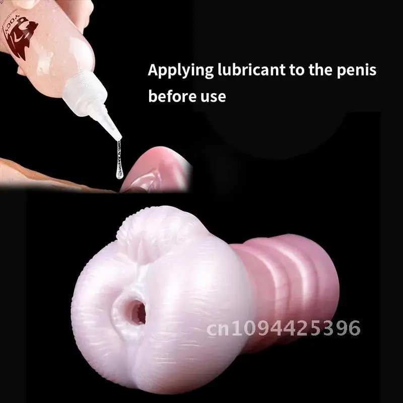 YOCY Men Stroker Liquid Silicone Realistic Masturbation Cup Vaginal Anal Sex Pocket Pussy Sex Toys Shop For Adult 18+