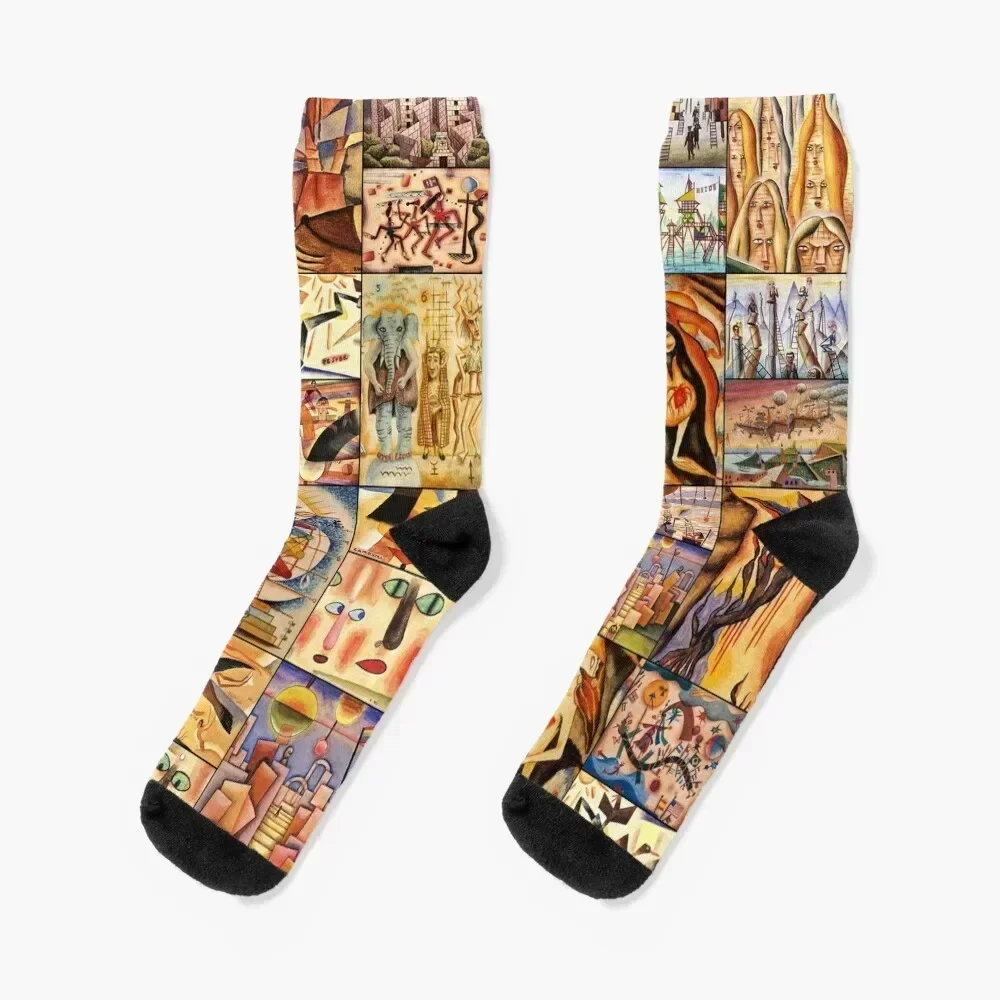 

Xul Solar Socks essential custom sports hiking short Mens Socks Women's fashionable cute custom sports Socks Girl Men's