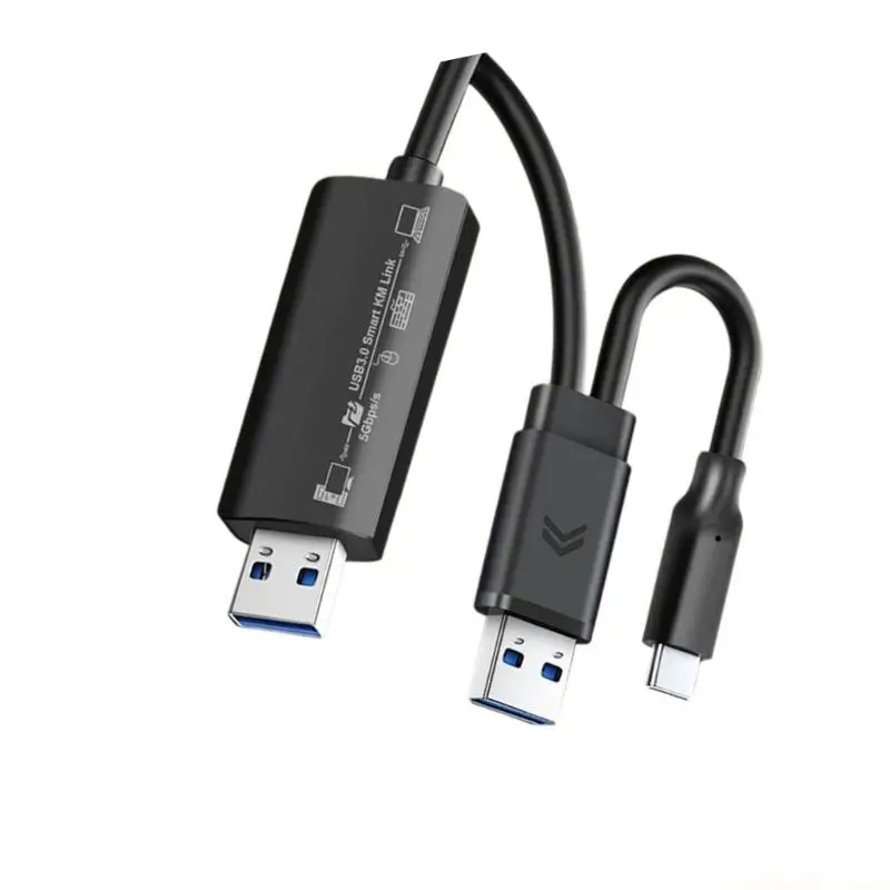 Fast USB2.0/USB3.0 Type C Cable for Efficient Data Migration Between Two Computers Supporting up to 480 Mbps and 5Gbps