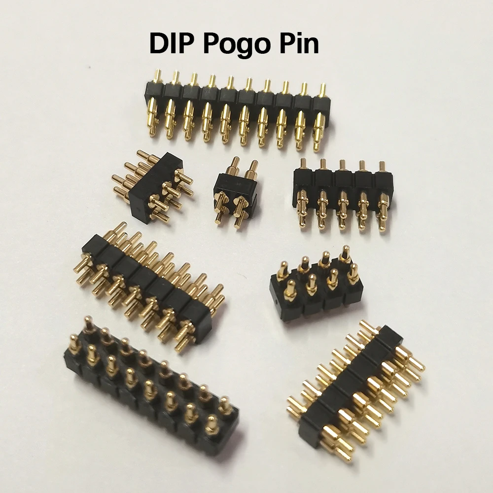 1 Stück DC-Stecker Pogo-Pin-Verbinder SMT DIP 2,54 mm Rastermaß 2345681012141620-Pin Doppelreihiger Federkontakt PCB Batterieladung – Detail 7