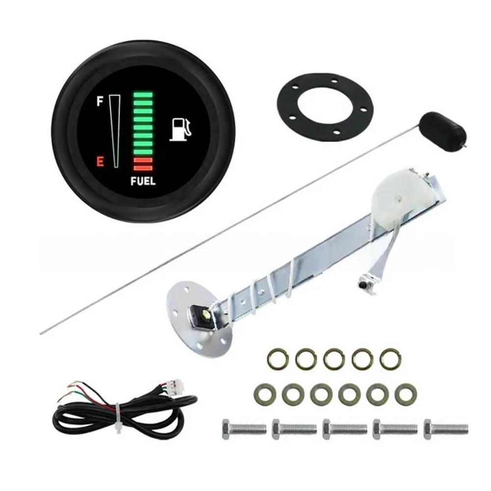 Dashboard Fuel Gauge Fuel Level Gauge Easy Installation Kit Aftermarket Replacement Part LED Backlight Display