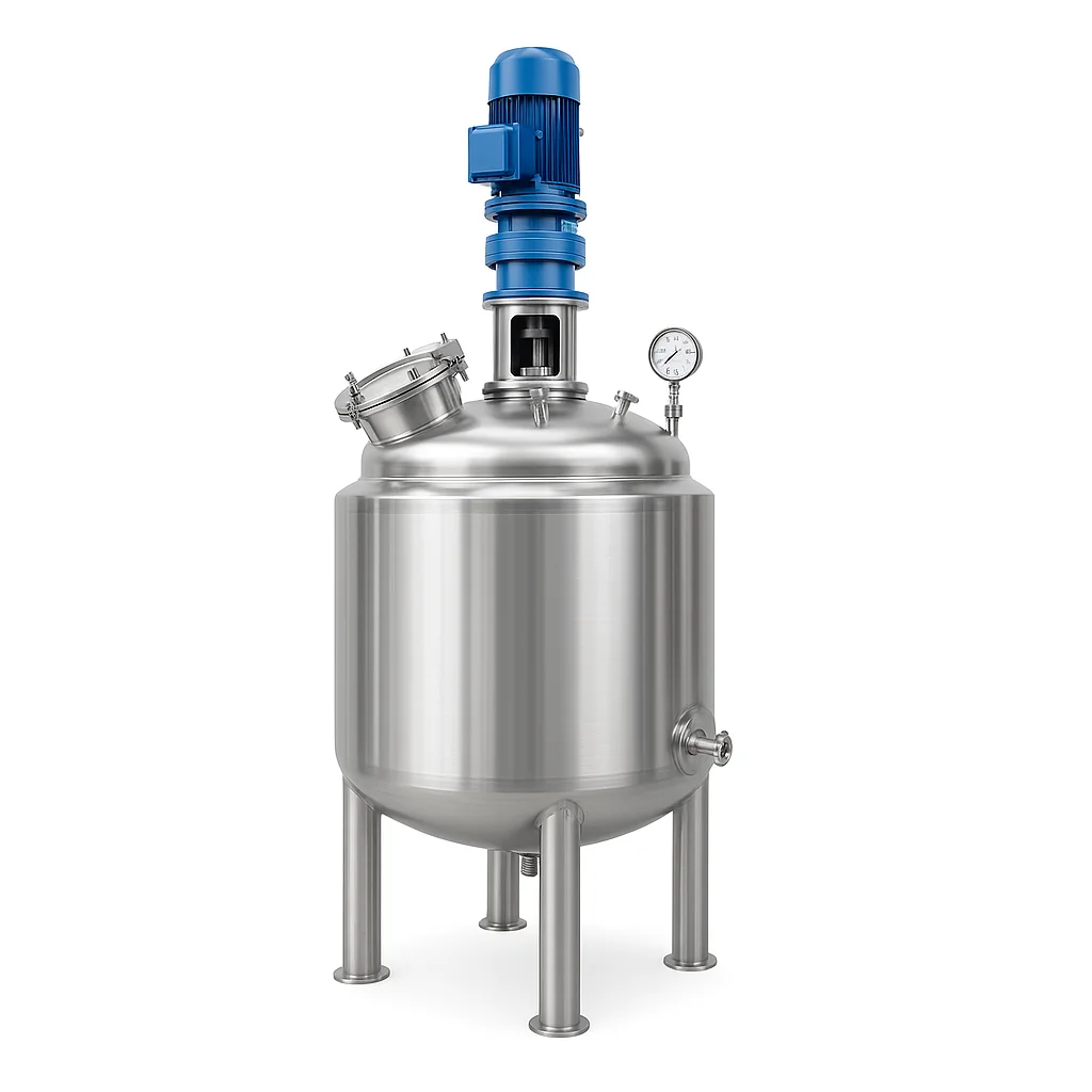 5000L Automatic Stainless Steel Jacketed Reactor Heavy-Duty Gearbox with PLC for Steam/Thermal Oil Reaction Kettle