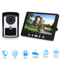 Wired Video Intercom System Video Entry Door phone Doorbell 7 inch LCD Monitor + IR Camera Kits for Home Housers Villa Apartment