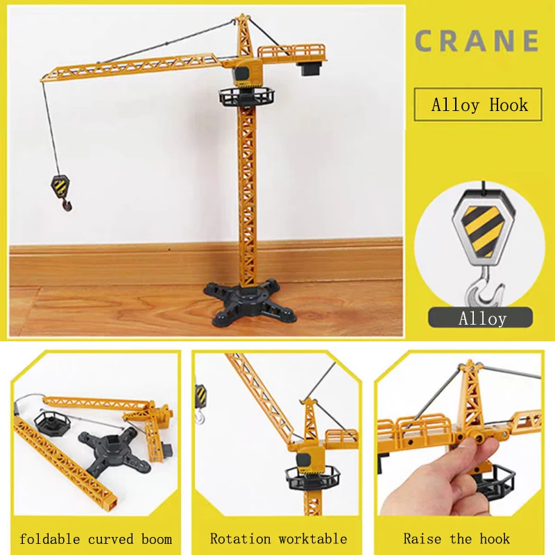 Diecast Excavator Tower Crane Toy Tractor forklift trucks Car Bulldozer Model Wholesale Boy Gift Digger Alloy+Plastic Vehicle