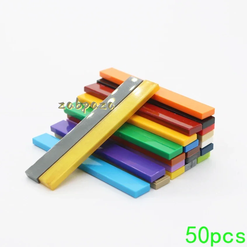 50PCS High-Tech Assemble Particle 4162 1x8 Brick Building Blocks Kit Replaceable Part Toy For Children Gifts