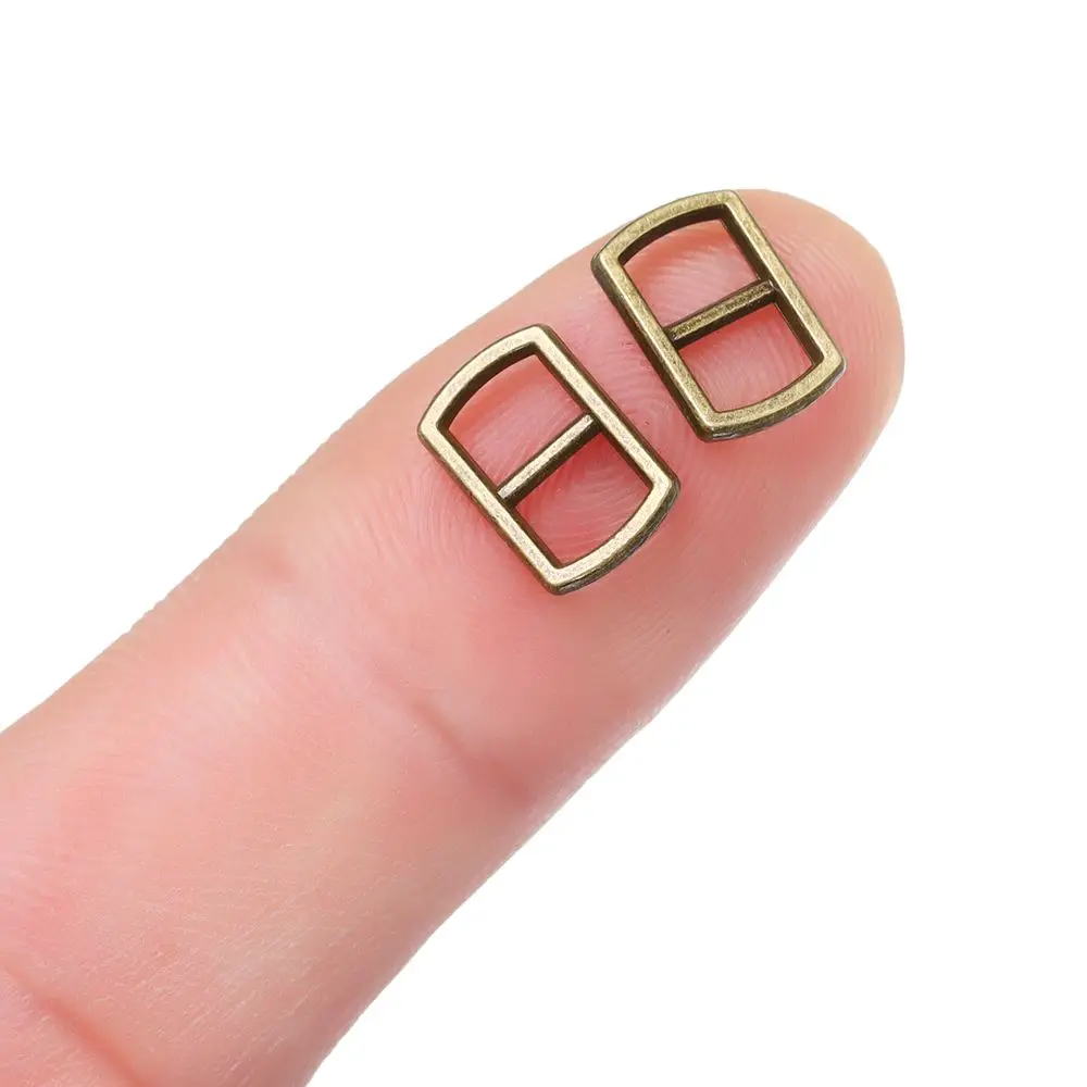 20pcs Newest 4.5mm Mini Ultra-small Metal Tri-glide Belt Buckle Doll Bags Buckles Doll Clothes Buttons Shoes Sewing Accessories