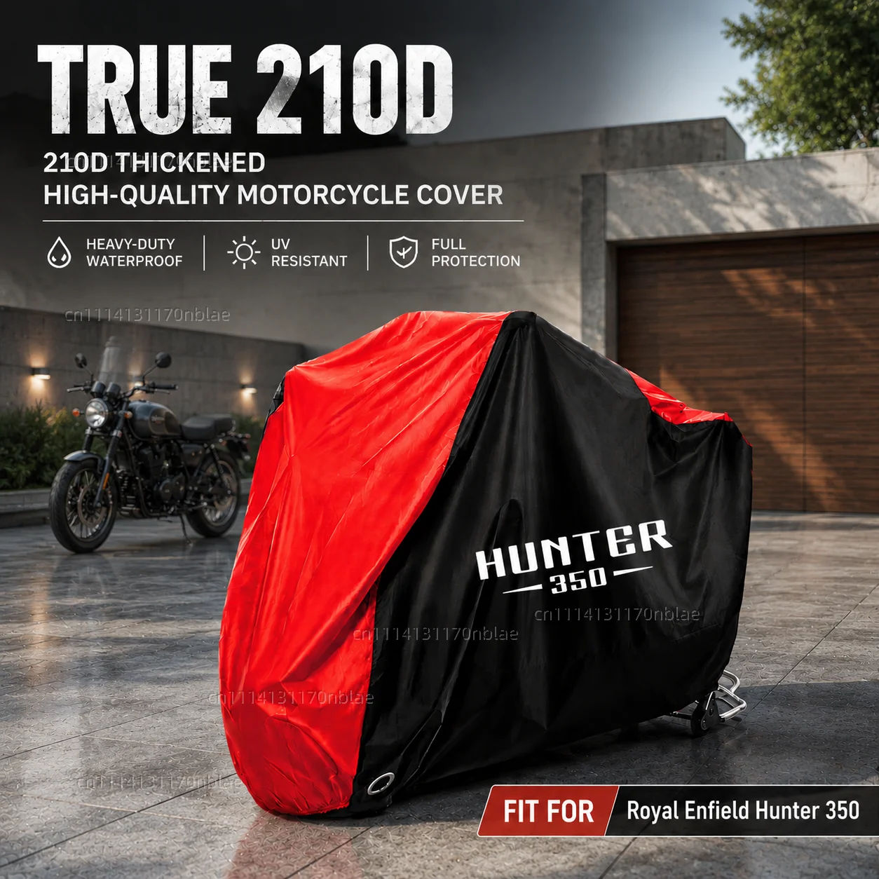 For Royal Enfield Hunter 350 2022-2026  210D Motorcycle Cover Waterproof All Season Dustproof UV Protection Moto Rain Cover