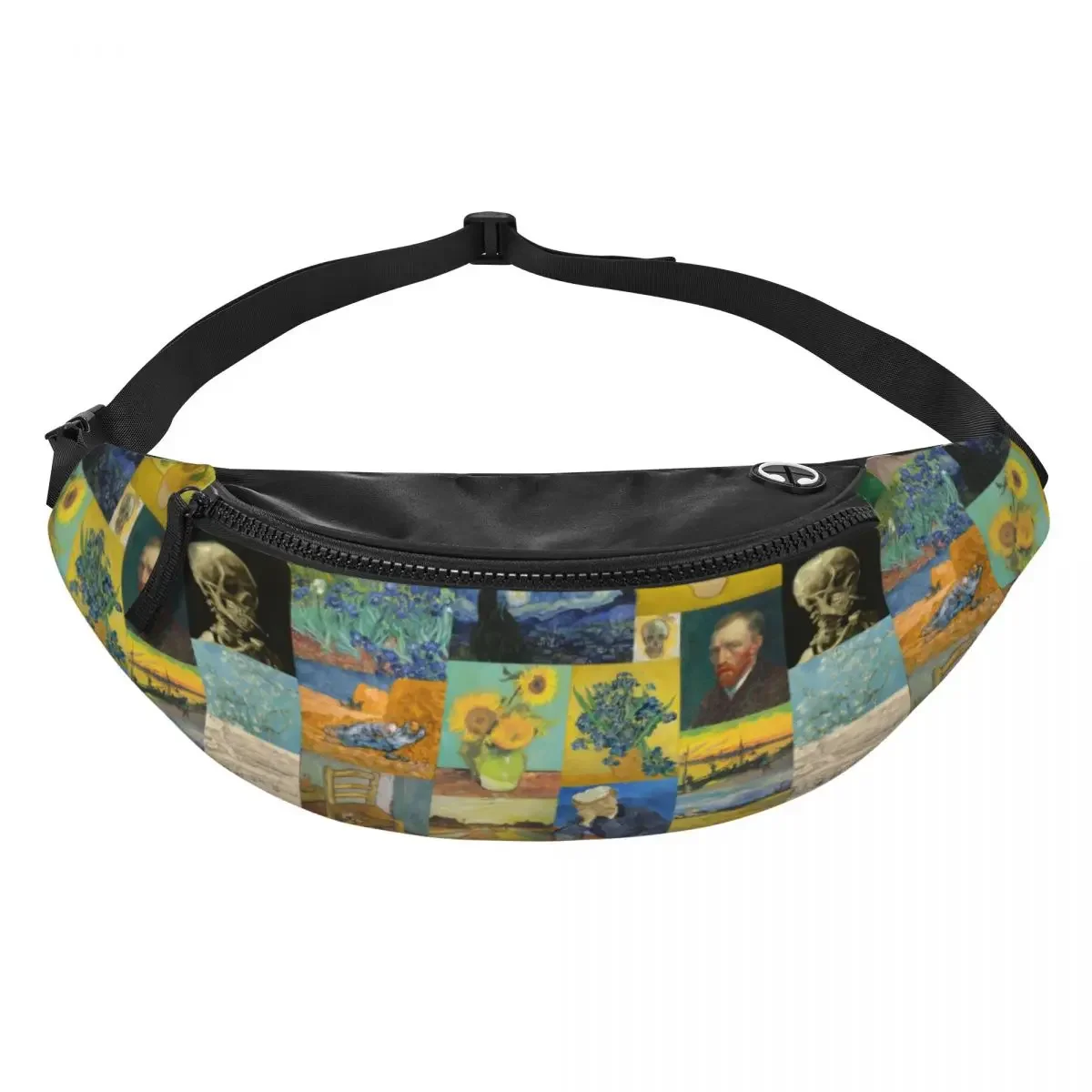 Vincent Van Gogh Painting Collage Fanny Pack Men Women Custom Crossbody Waist Bag for Traveling Phone Money Pouch