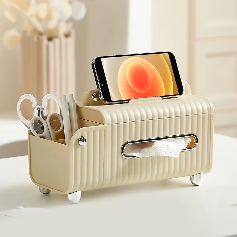 Multifunctional Desktop Remote Control Storage Paper Drawer Home Living Room Dining Room Coffee Table Decoration Paper Towel Box