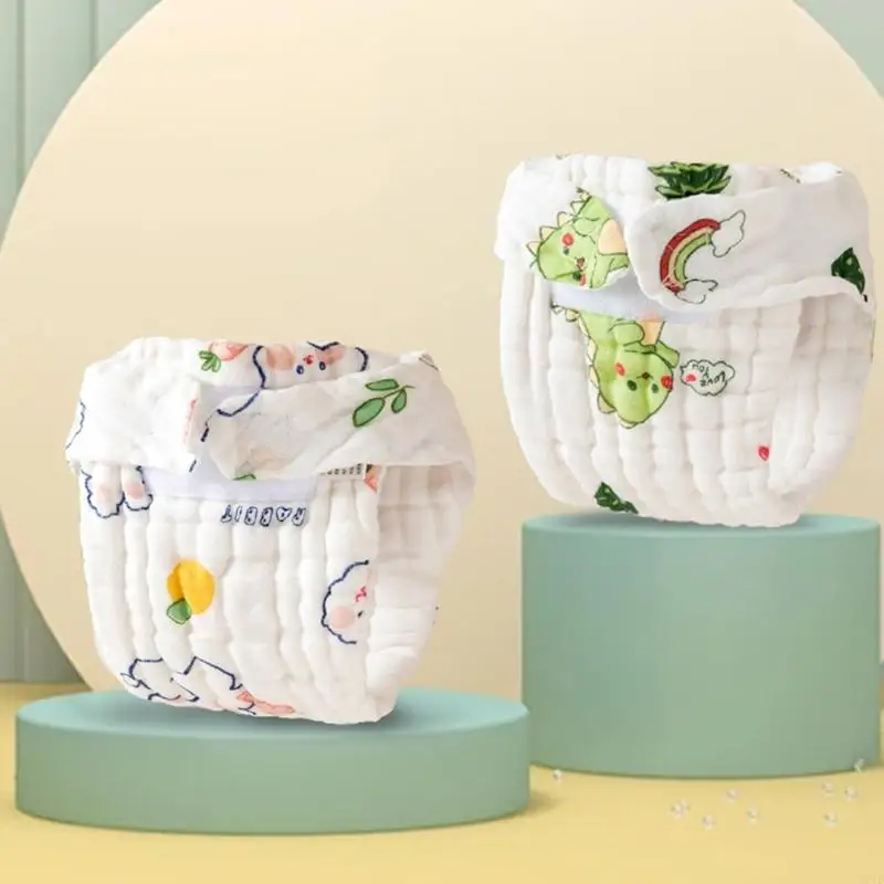 Conjunto fraldas infantis algodão d7yd, 3 peças 5 peças, macias e absorventes, laváveis, design para quatro estações,