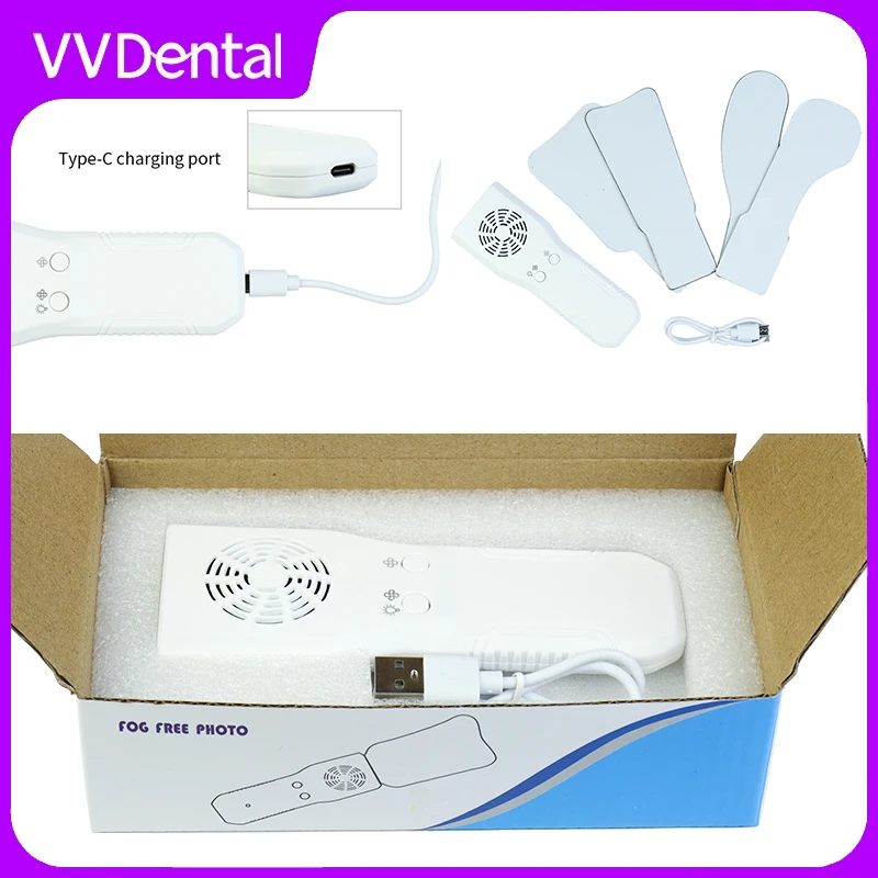 Dental High-Definition Anti-Fog Oral Mirror Set with Light Stainless Steel Reflector Handle for Orthodontic Photography