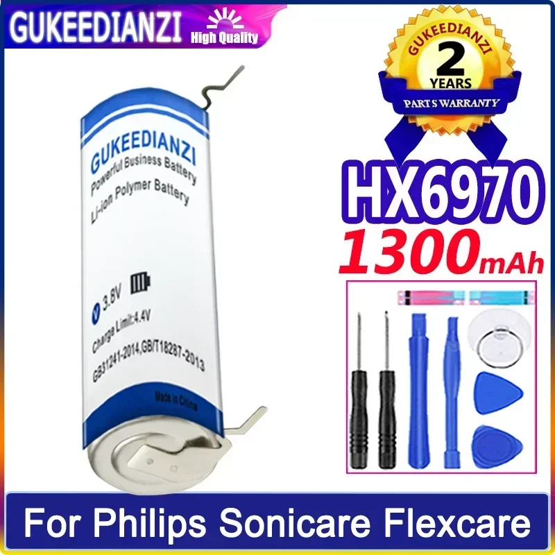 GUKEEDIANZI Battery 1300mAh For Philips Sonic HX6970 HX6530 HX6511 HX6320 HX6330 HX6720 HX6710 HX6760 HX9350 HX9360 Batteries