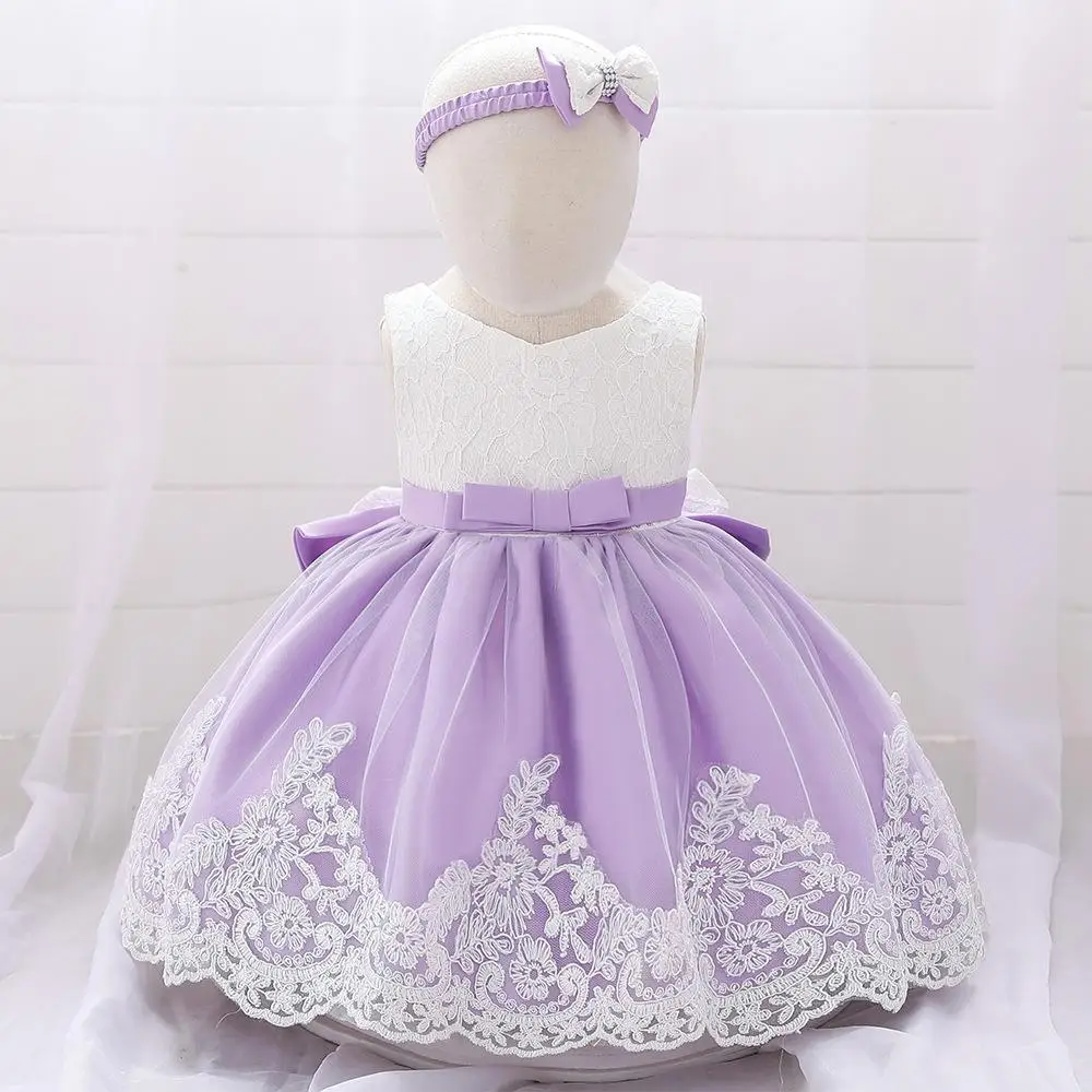 

Infant Baptism Elegant Dress Baby Girl 1 Year Birthday Princess Dress Embroidery Flower Baby Girl Dresses Party Wedding