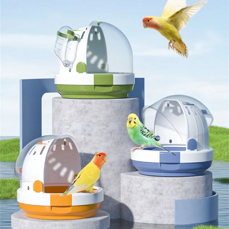 

Portable Clear Bird Parrots Transport Cage Window Collapsible Carrier Bag Breathable Bird Carrier Travel Bag KXRE
